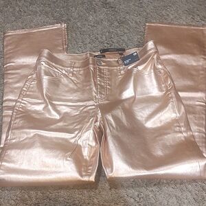 Express Shiny Gold Jeans 12R Mid-rise